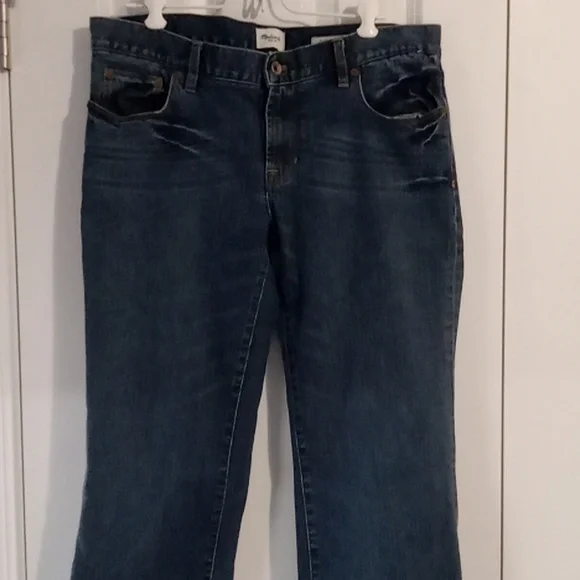 Madewell Dark Blue Straight Leg Jeans - Picture 2 of 8